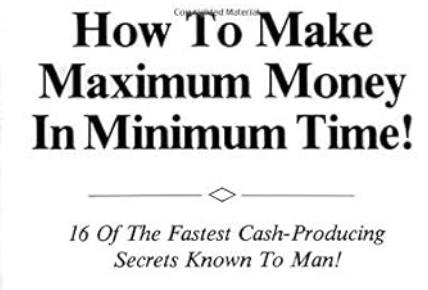 盖瑞亥尔波特《如何在最短的时间内赚取最多的钱》销售信