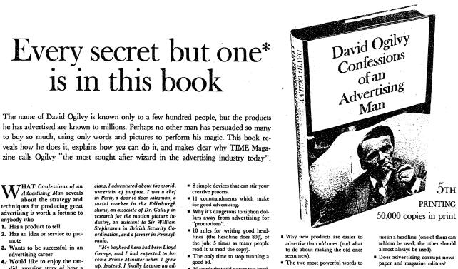大卫·奥格威《广告人的自白广告》销售信