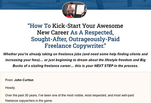 约翰·卡尔顿《自由职业者课程》销售信