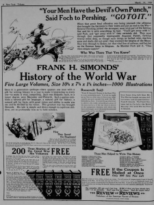 弗兰克·西蒙兹的《世界大战史》销售信-销售信军火库